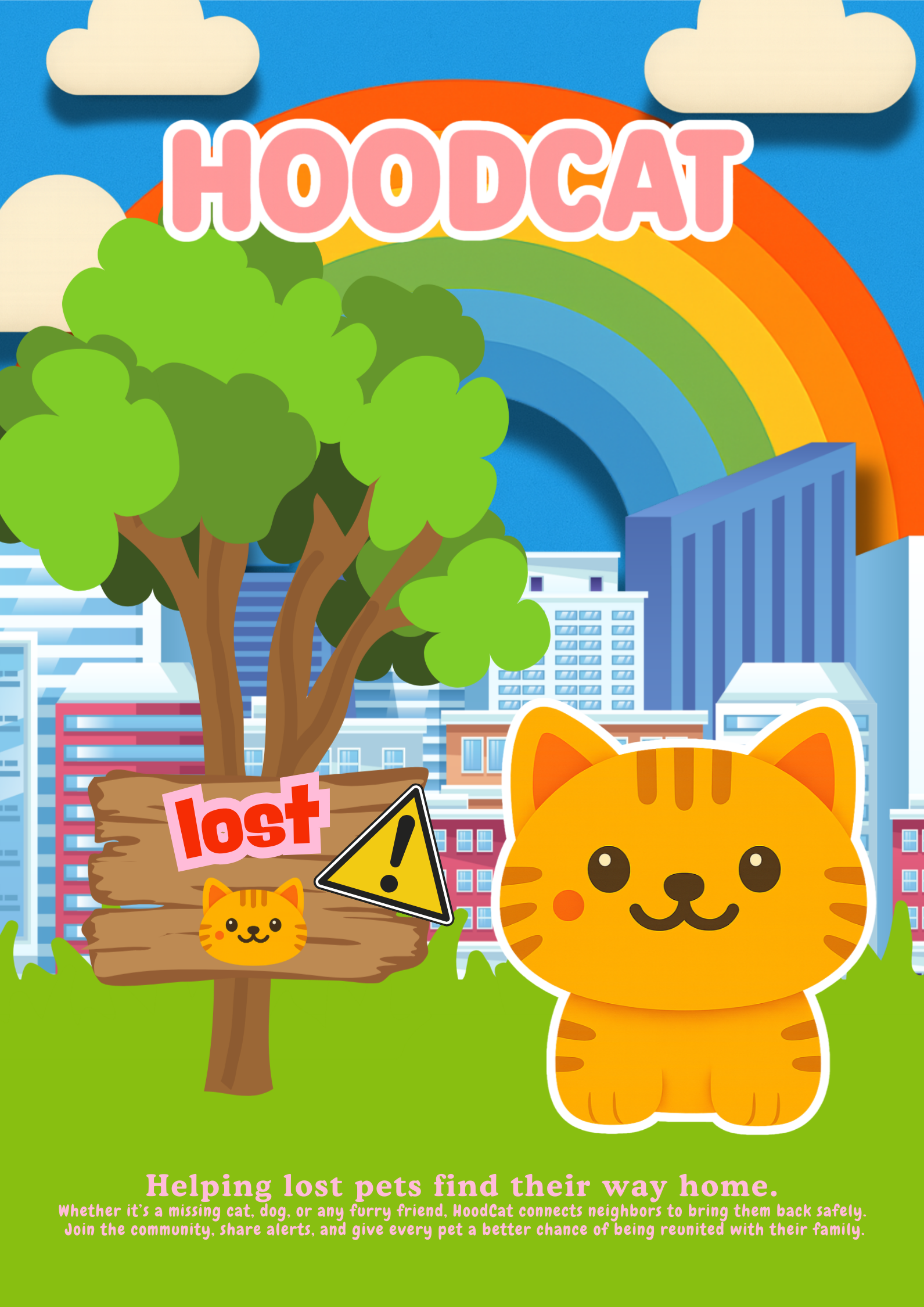 HoodCat map with sightings and alerts